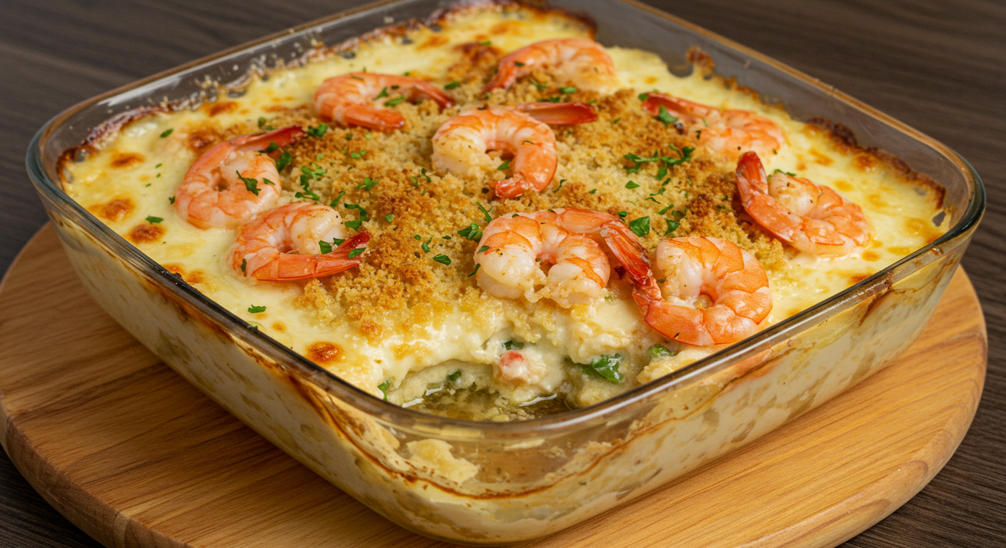 Garlic Shrimp Gratin