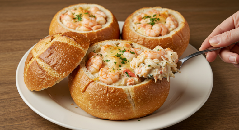 Stuffed Seafood Bread Bowls