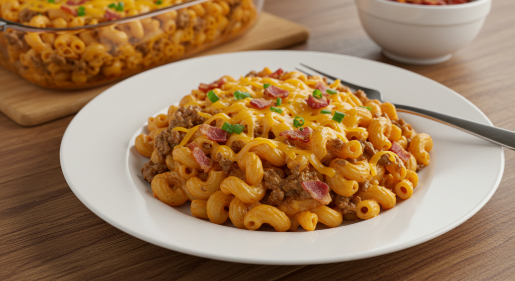 A detailed nutrition facts label for a hearty serving of homemade macaroni and cheese, illuminated by warm, soft lighting from the side. The label prominently displays the dish's calorie count, fat, carbohydrates, and protein information, as well as any relevant dietary information. The label is rendered in a clean, easy-to-read typeface against a lightly textured background, conveying the comforting and wholesome nature of this classic comfort food. The overall composition is balanced and visually appealing, designed to clearly communicate the nutritional profile of this indulgent recipe.
