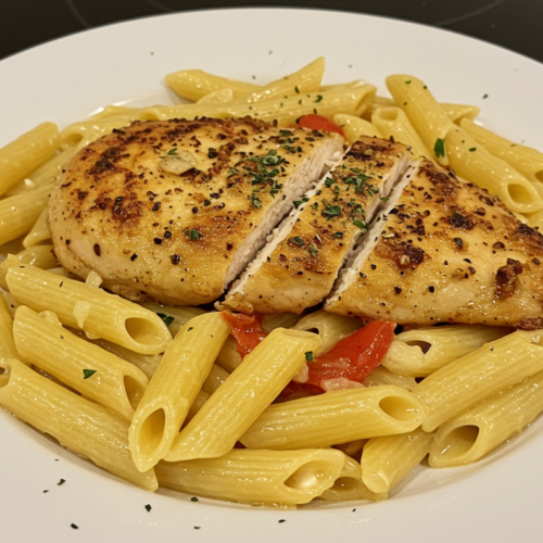 Garlic Chicken Parm Pasta