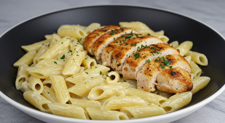 Creamy Garlic Butter Chicken & Rotini with Parmesan Sauce Tutorial