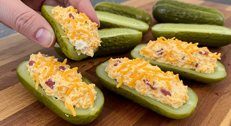Air Fryer Stuffed Pickles crispy and easy appetizer