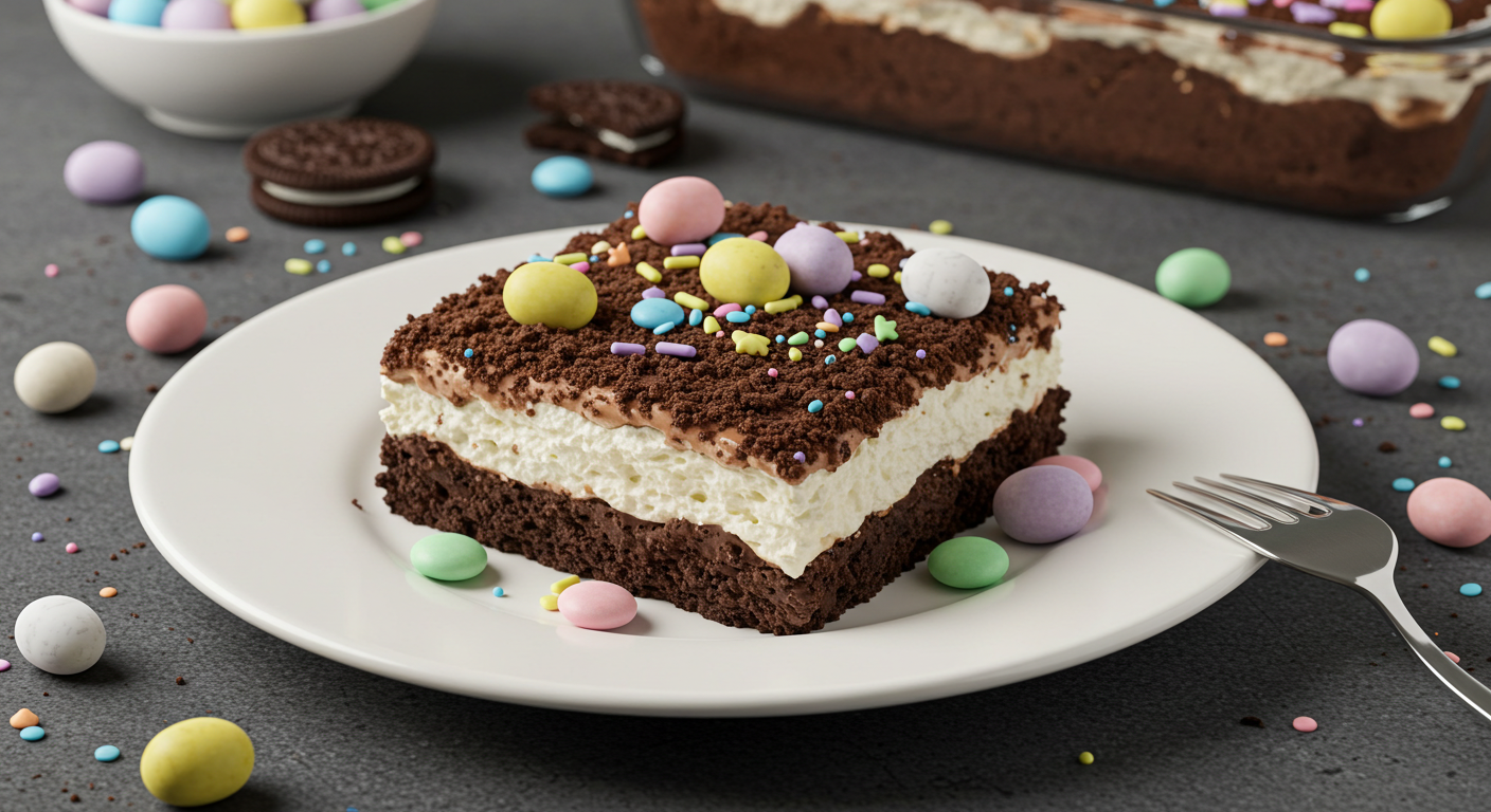 Easter Chocolate Lasagna dessert recipe for celebrations
