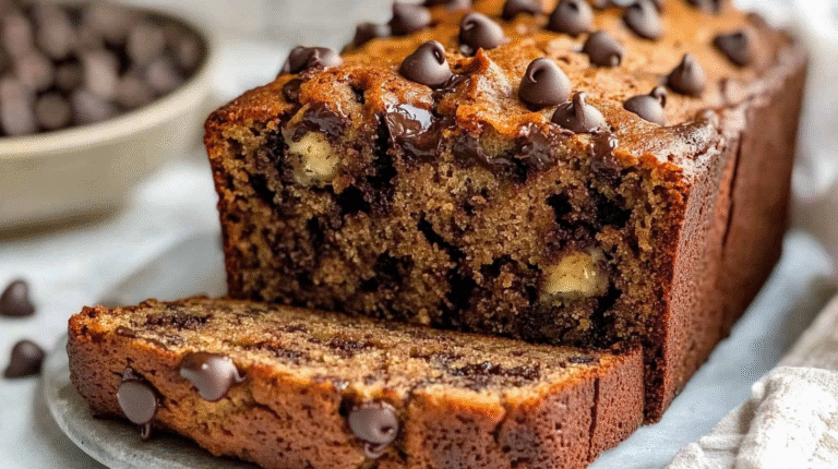 Super Moist Chocolate Chip Banana Bread Recipe