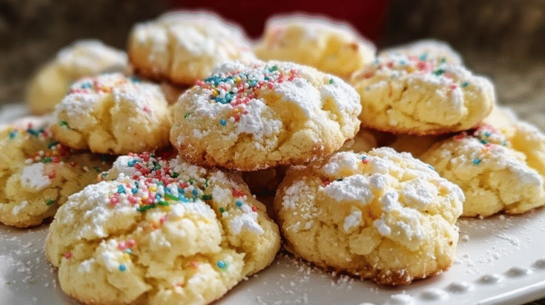 Christmas Gooey Butter Cookies – Soft, Sweet, and Festively Irresistible