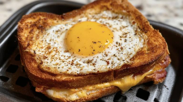 Air Fryer Egg and Cheese Toast
