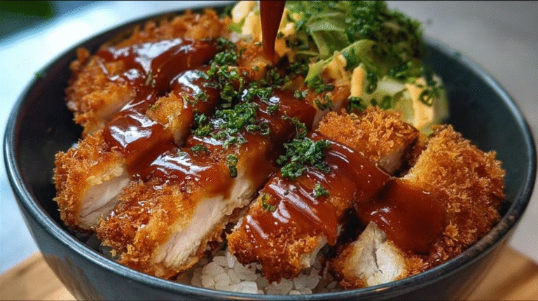 Japanese Katsu Bowls with Tonkatsu Sauce