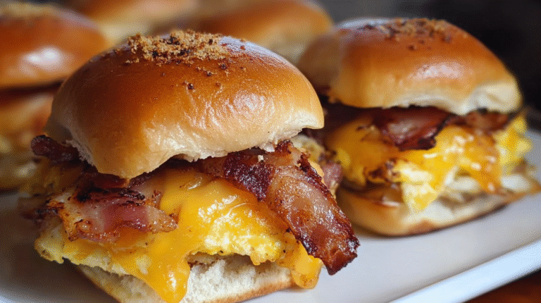 Crack Breakfast Sliders (Bacon, Egg & Cheese)