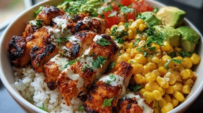 Street Corn Chicken Rice Bowl – Easy & Flavorful Summer Dinner