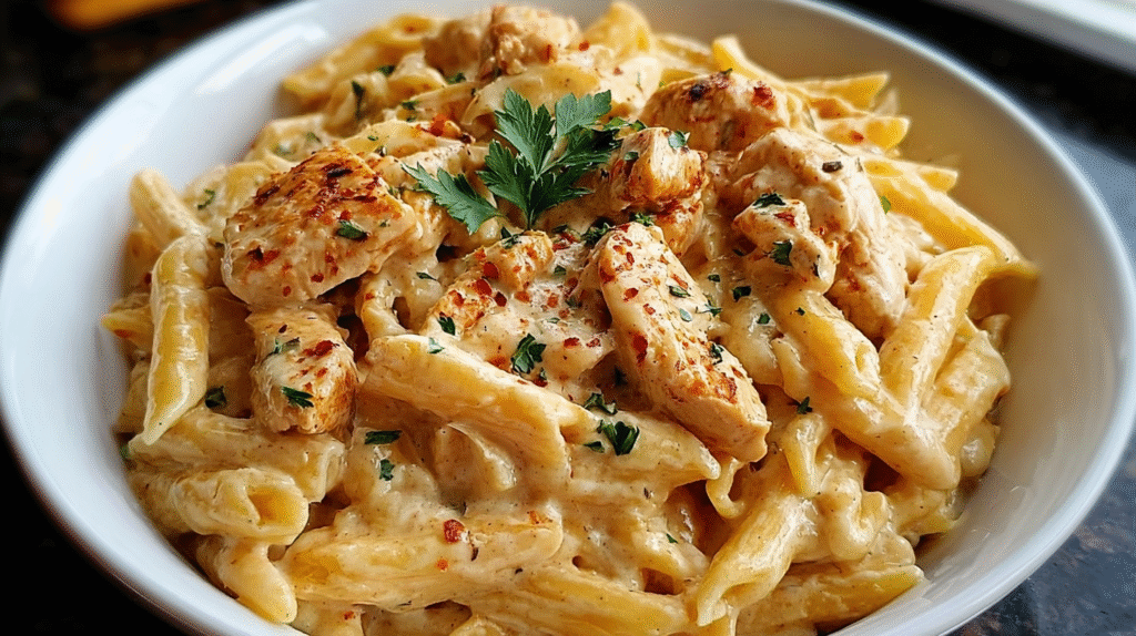 Crock Pot Creamy Cajun Chicken Pasta