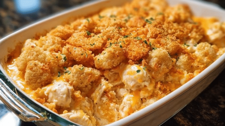 Ritz Cracker Chicken Casserole: Creamy, Crunchy, and Comforting